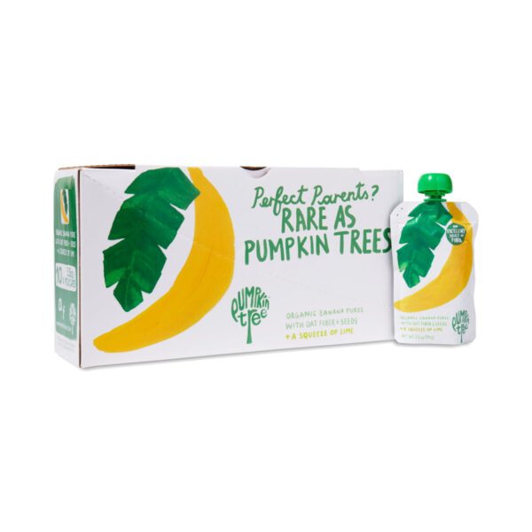 Pumpkin Tree Organics Banana with a hint of Lime Baby Food Pouches 10 pouches (3.5 oz each)