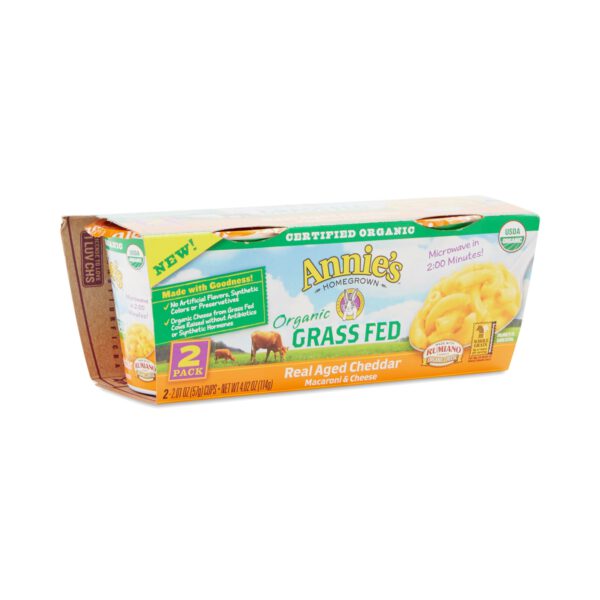 Annie's Organic Microwaveable Macaroni & Cheese Cups two cups