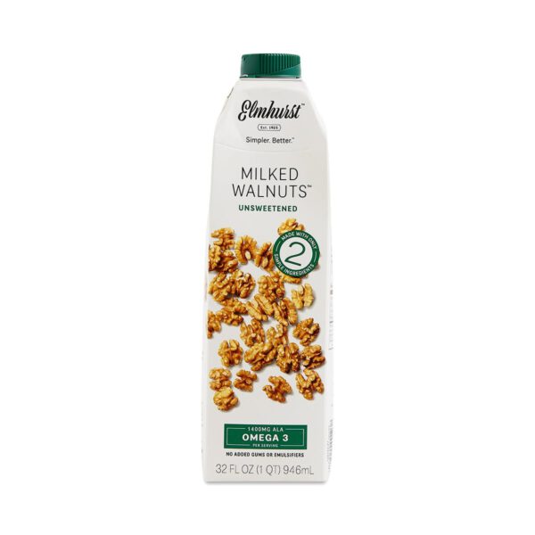 Elmhurst Unsweetened Milked Walnuts 32 fl oz carton