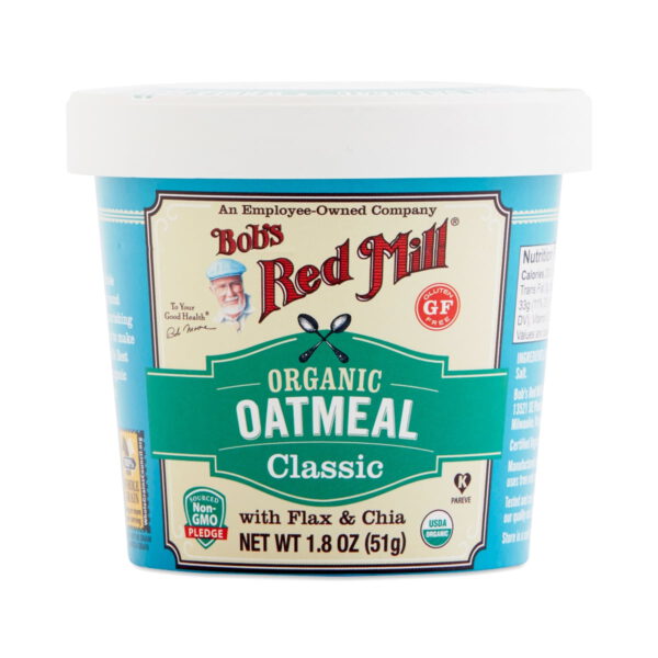 Bob's Red Mill Organic Classic Oatmeal Cup 1.8 oz cup