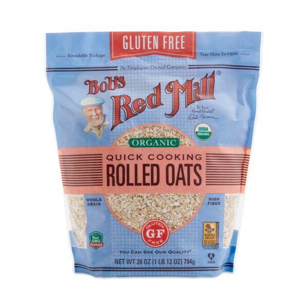 Bob's Red Mill Organic Quick Cooking Rolled Oats 28 oz bag