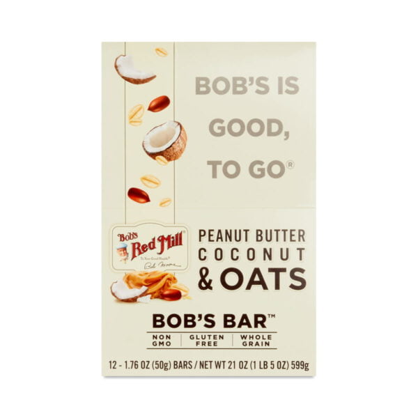 Bob's Red Mill Peanut Butter Coconut & Oats Bar 12 bars (1.7 oz each)