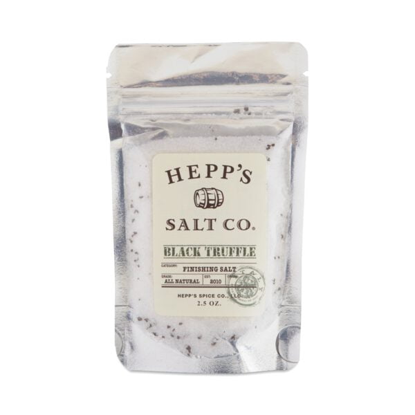 Hepp's Salt Co. Black Truffle Finishing Sea Salt 2.5 oz pouch