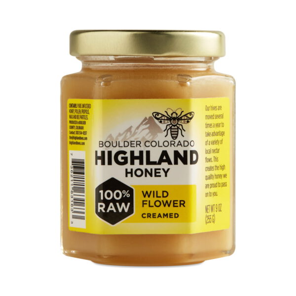 Highland Honey Raw Creamed Honey 9 oz jar