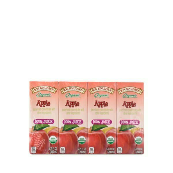 RW Knudsen Organic Aseptic Juice Boxes - Apple Four 6.75oz boxes