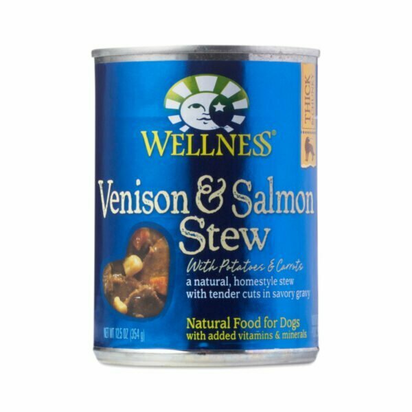 Wellness Venison & Salmon Stew with Potatoes & Carrots Canned Dog Food 12.5 oz can