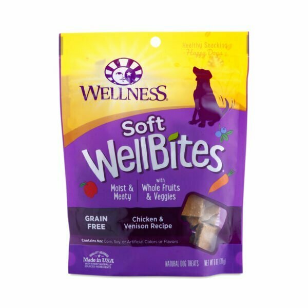 Wellness WellBites Chicken & Venison Dog Treats 6 oz pouch