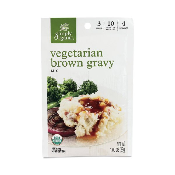 Simply Organic Vegetarian Brown Gravy 1 oz pouch