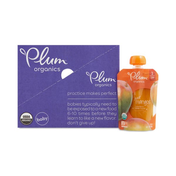 Plum Organics Just Mangos Baby Food Stage 1 6 pouches (3.5 oz each)