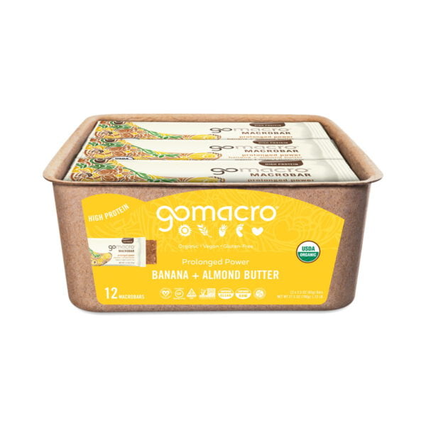 GoMacro Banana & Almond Butter MacroBar 12 bars (2.3 oz each)