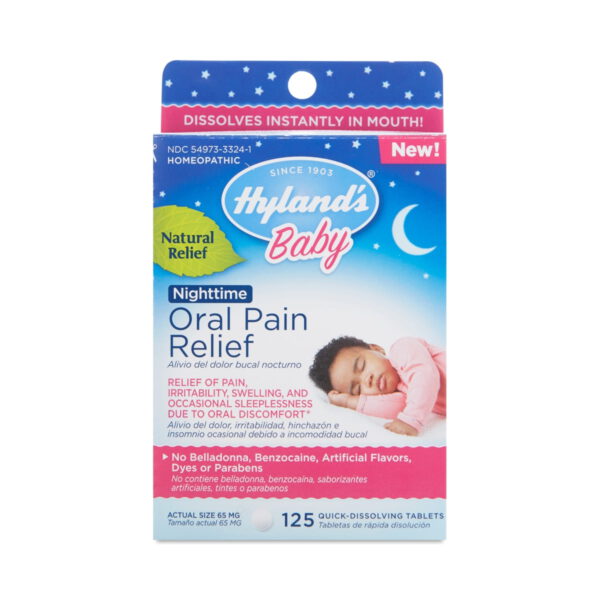 Hylands Baby Nighttime Oral Pain Relief Tablets 125 tablets