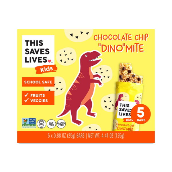 This Saves Lives Chocolate Chip "Dino" Mite Kids Bars 5 bars (0.88 oz each)