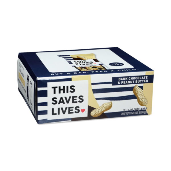 This Saves Lives Dark Chocolate Peanut Butter & Sea Salt Bars 12 bars (1.5 oz each)