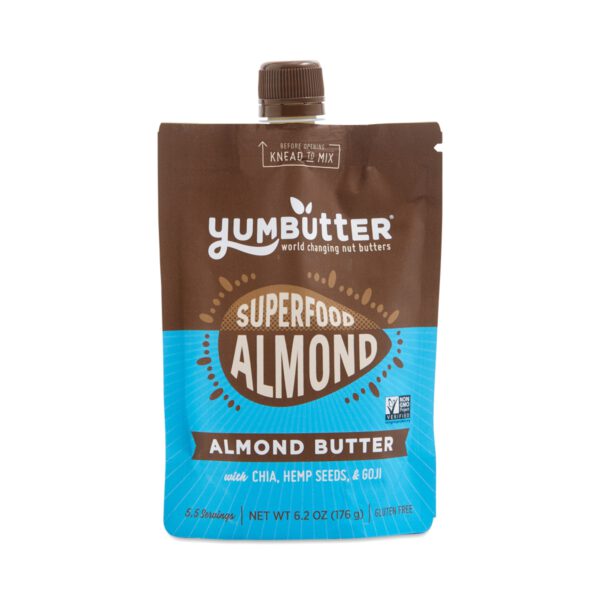 Yumbutter Superfood Almond Butter 6.2 oz pouch