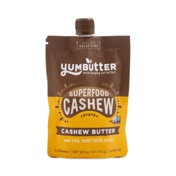 Yumbutter Superfood Cashew Butter 6.2 oz pouch