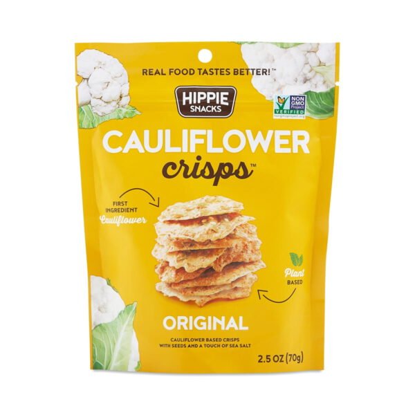 Hippie Snacks Cauliflower Crisps Original 2.5 oz pouch