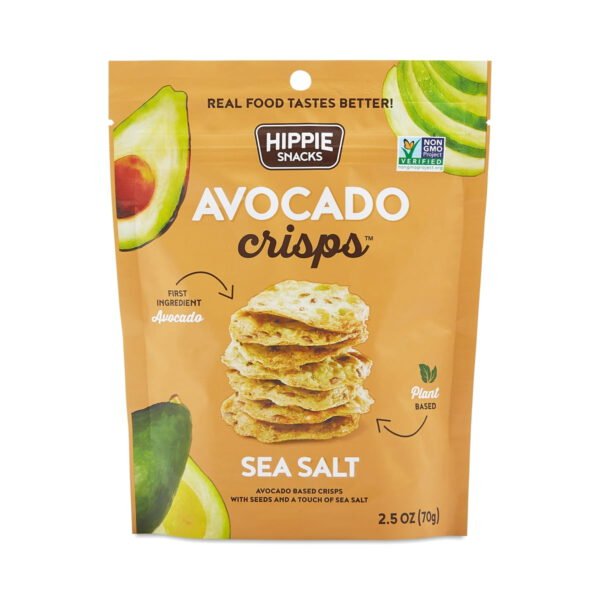 Hippie Snacks Avocado Crisps Sea Salt 2.5 oz pouch