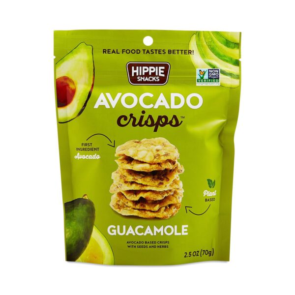 Hippie Snacks Avocado Crisps Guacamole 2.5 oz pouch