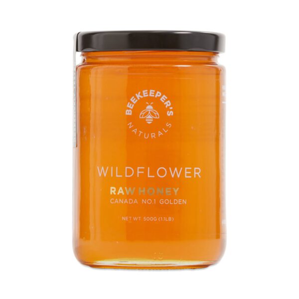 Beekeeper's Naturals Wildflower Raw Honey 500g jar