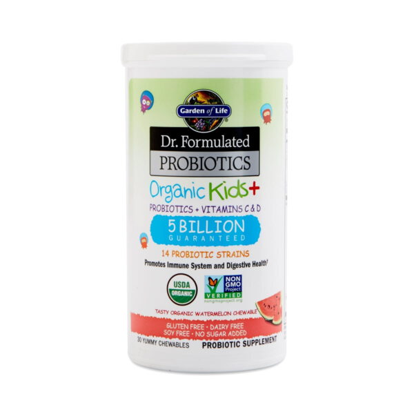 Garden of Life Dr. Formulated Organic Kids+ Probiotics - Watermelon 30 chewable tablets