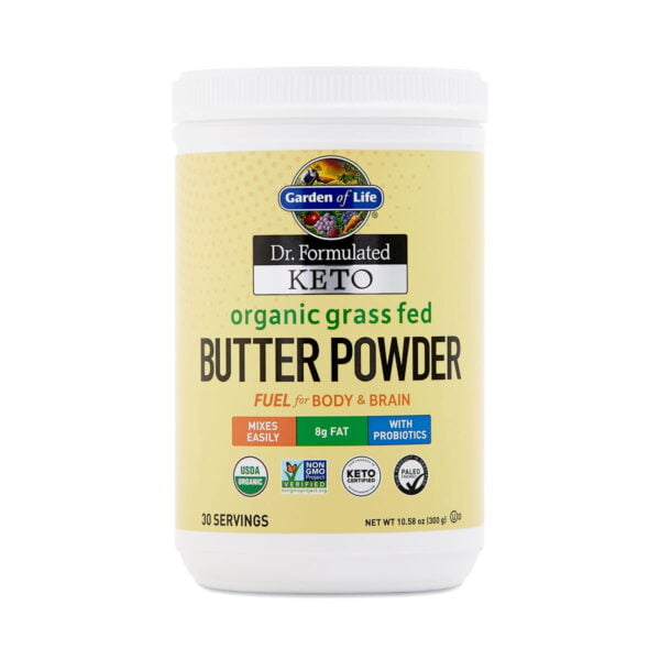 Garden of Life Dr. Formulated Keto Organic Grass Fed Butter Powder 10.58 oz tub