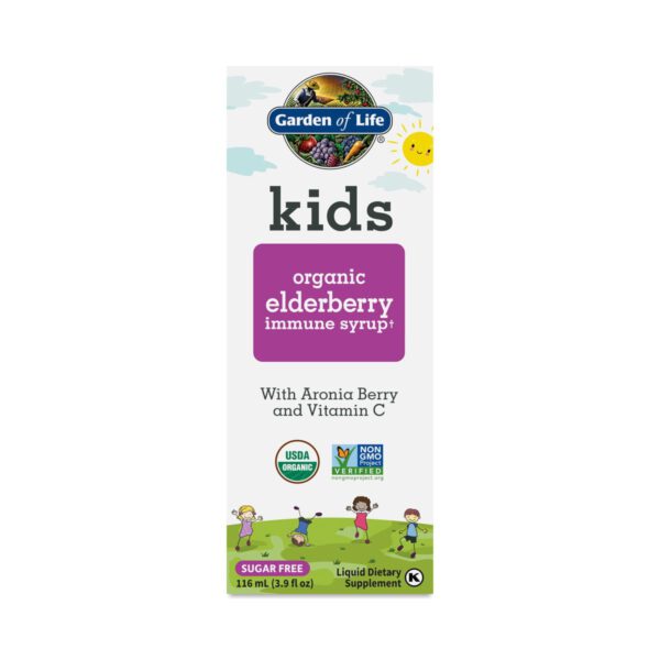 Garden of Life Kids Organic Elderberry Immune Syrup 3.9 fl oz bottle