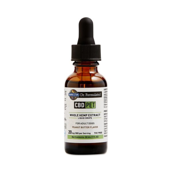 Garden of Life Dr. Formulated CBD 20mg Drops for Pets 30 mL (1 fl oz) bottle