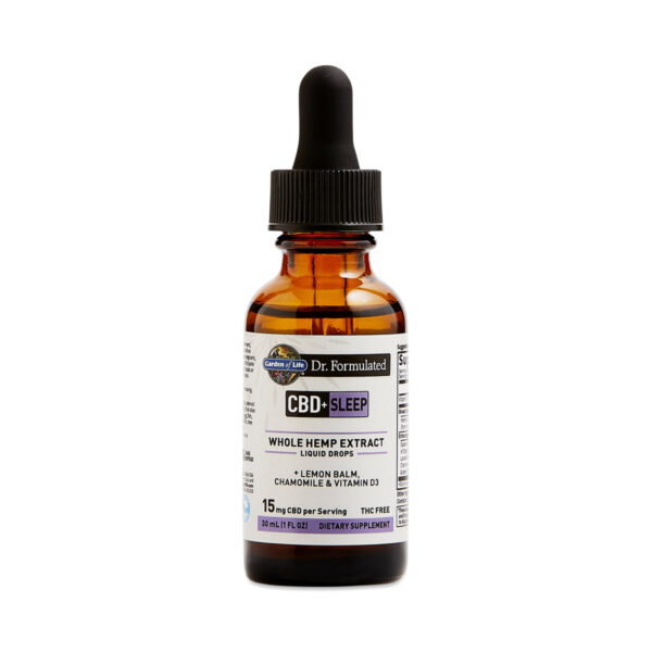 Garden of Life Dr. Formulated CBD+ 15mg Sleep 30 mL (1 fl oz) bottle