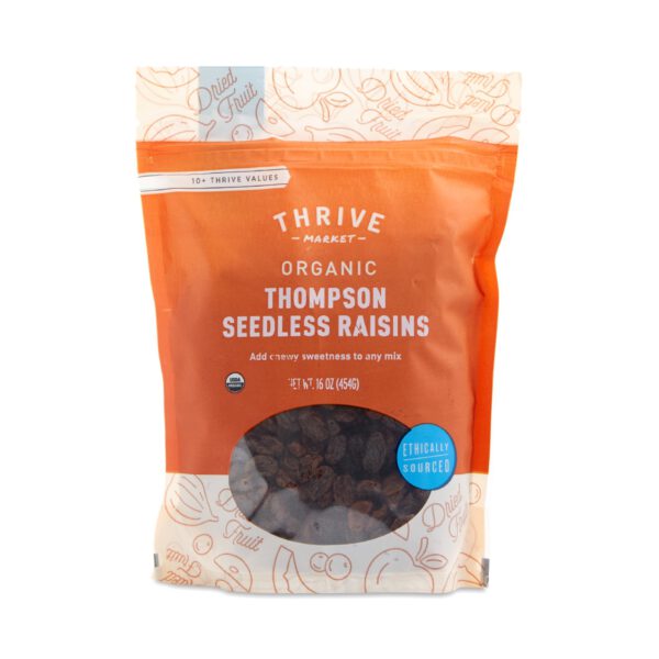 Thrive Market Organic Thompson Seedless Raisins 16 oz pouch