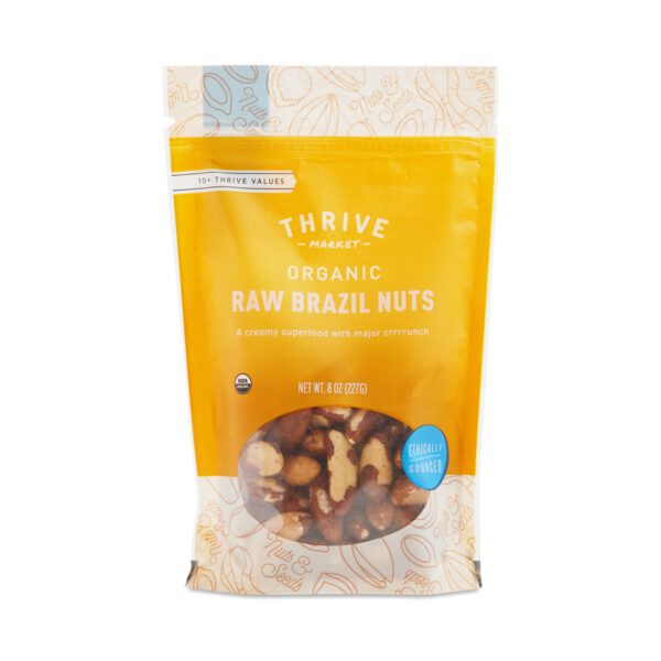 Thrive Market Organic Raw Brazil Nuts 8 oz pouch