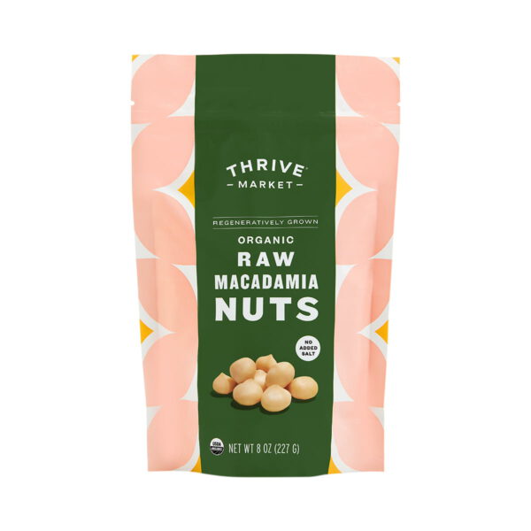 Thrive Market Organic Raw Macadamia Nuts 8 oz pouch