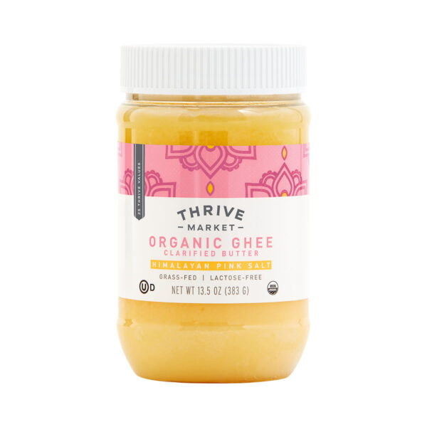 Thrive Market Organic Ghee with Himalayan Pink Salt 13.5 oz plastic jar