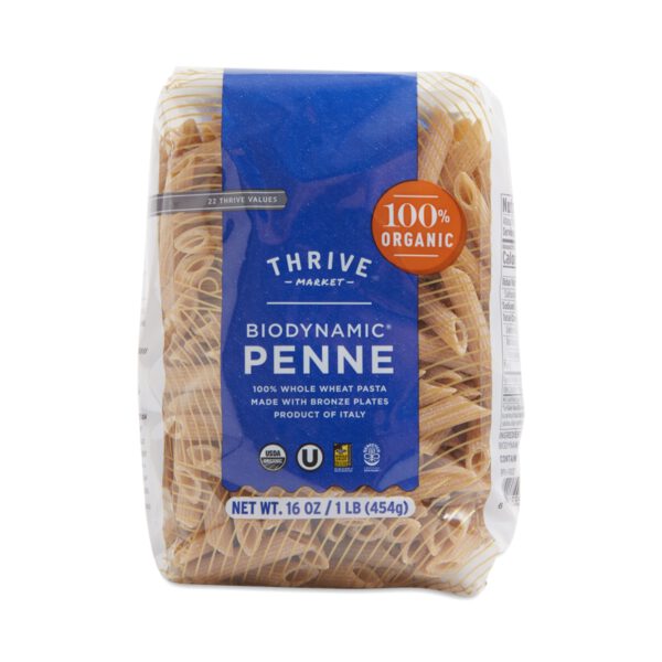 Thrive Market Organic Biodynamic Whole Wheat Penne 16 oz bag