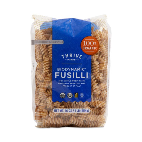 Thrive Market Organic Biodynamic Whole Wheat Fusilli 16 oz bag