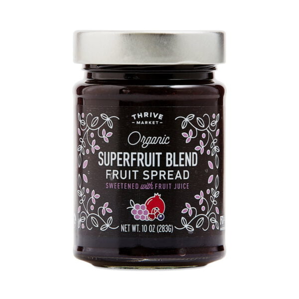 Thrive Market Organic Superfruit Blend Fruit Spread 10 oz glass jar