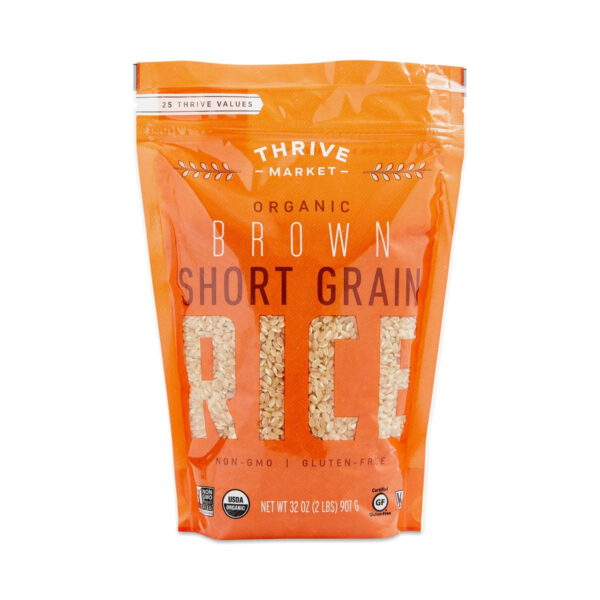 Thrive Market Organic Brown Short Grain Rice 32 oz bag