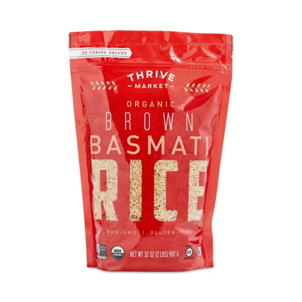 Thrive Market Organic Brown Basmati Rice 32 oz bag