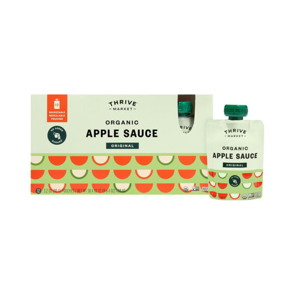 Thrive Market Organic Apple Sauce Pouches 12 pouches (3.2 oz each)