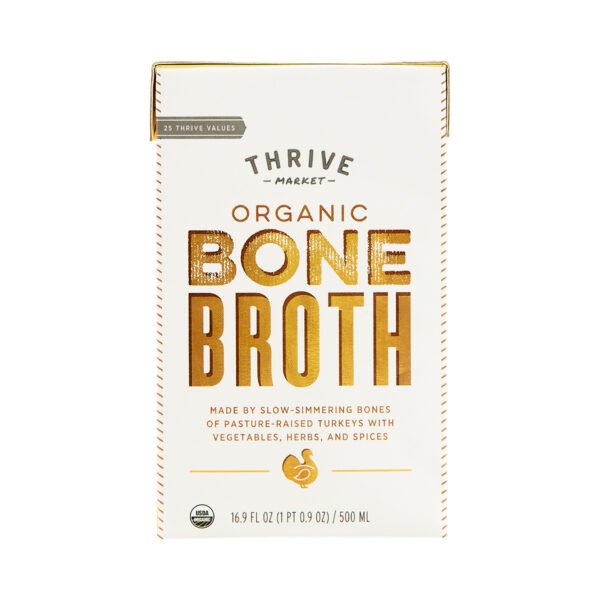 Thrive Market Organic Turkey Bone Broth 16.9 fl oz carton