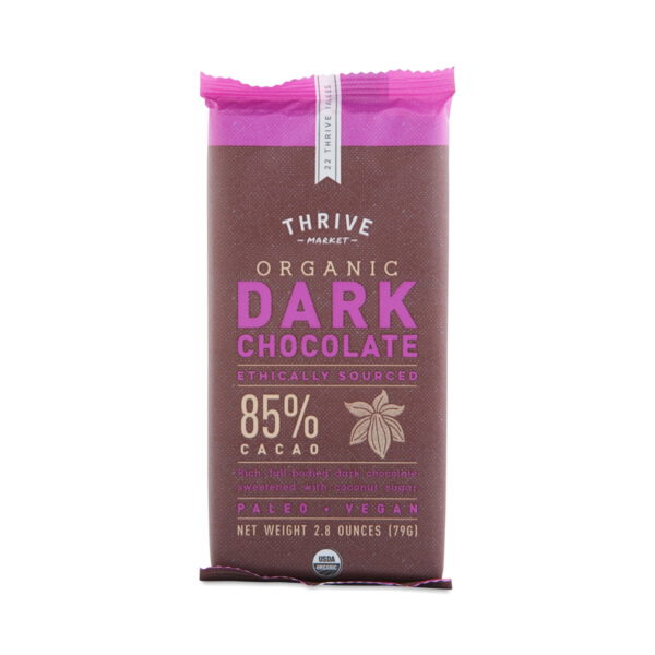 Thrive Market Organic Paleo Dark Chocolate 85% 2.8 oz bar