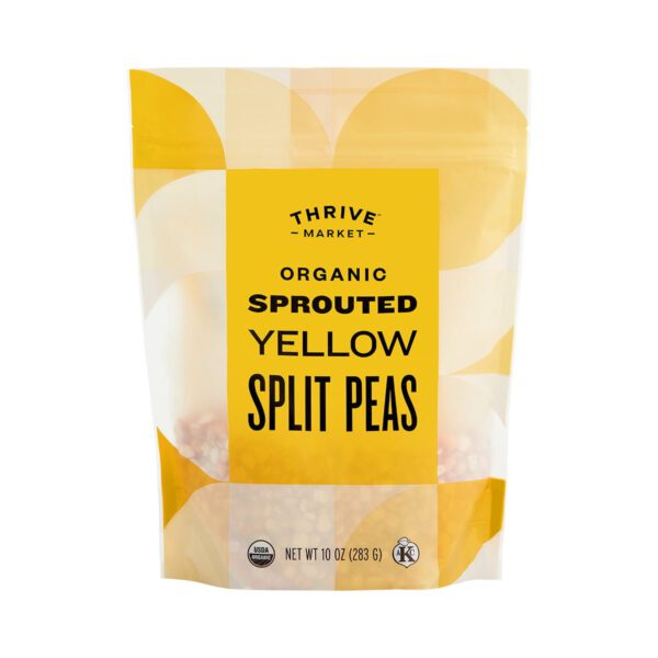 Thrive Market Organic Sprouted Yellow Split Peas 10 oz pouch