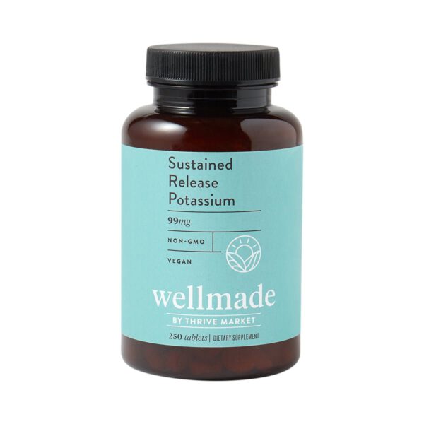 Wellmade Sustained Release Potassium 250 vegan tablets