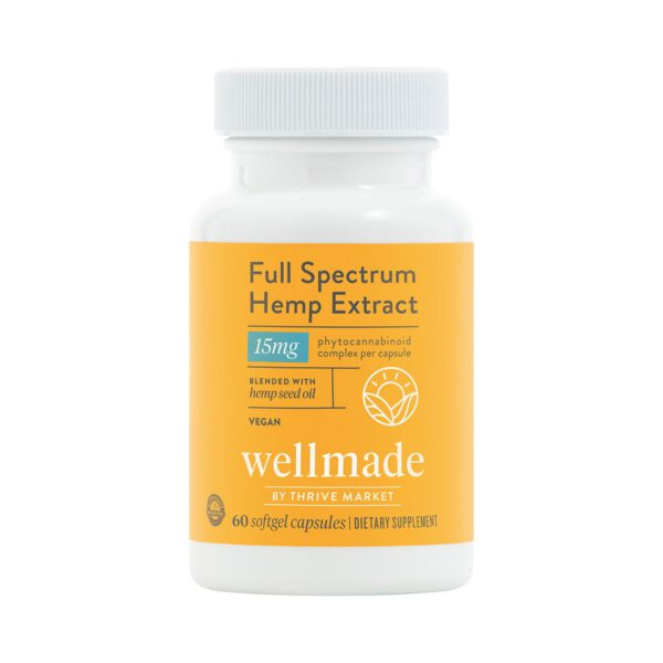 Wellmade Full Spectrum Hemp Extract Gel Caps 15mg