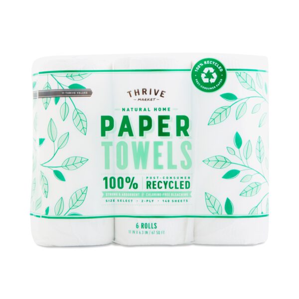 Thrive Market 100% Recycled Paper Towels 6 rolls