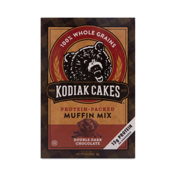 Kodiak Cakes Double Dark Chocolate Protein-Packed Muffin Mix 14 oz box