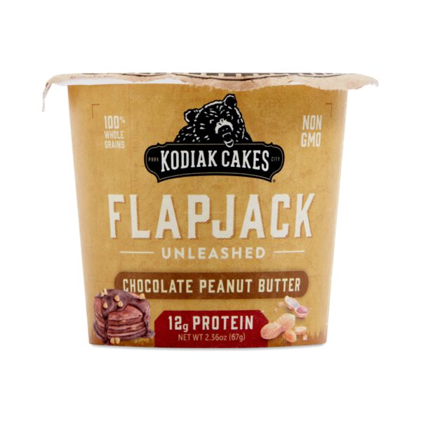 Kodiak Cakes Chocolate Peanut Butter Flapjack Cup one 2.36 oz cup