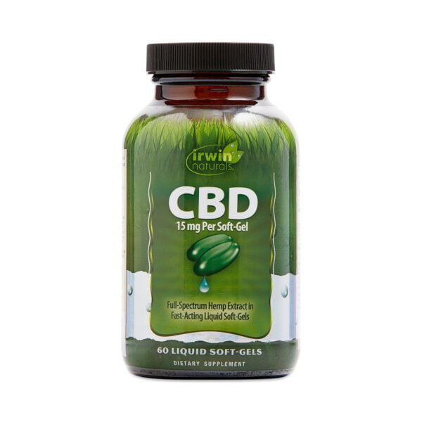 Irwin Naturals CBD 15mg 60 liquid soft-gels