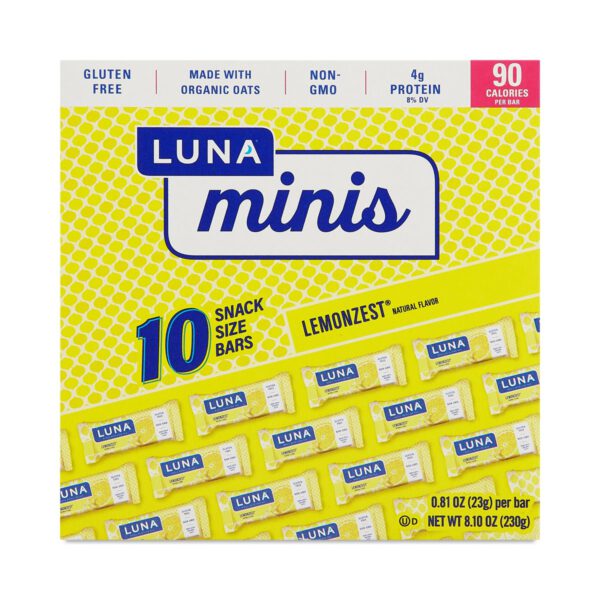 Clif Bar Luna Minis Lemon Zest 10 bars (0.81 oz each)