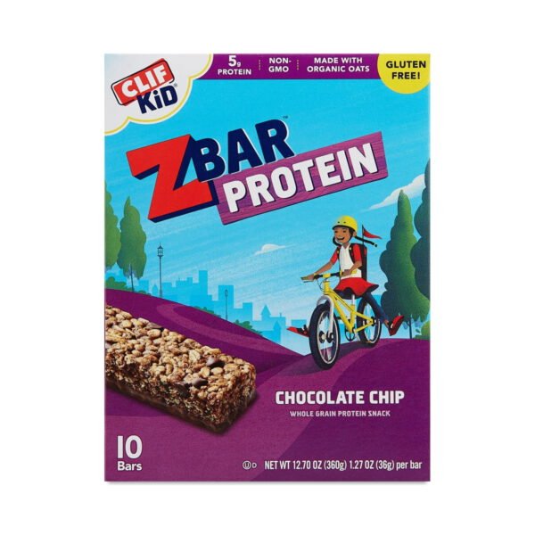 Clif Bar Z Bar Protein Chocolate Chip Bars Ten 1.27 oz bars