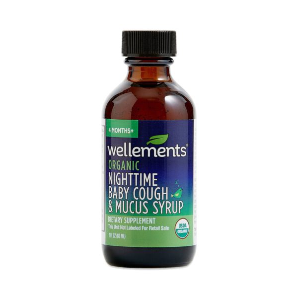 Wellements Organic Nighttime Baby Cough & Mucus Syrup 2 fl oz bottle